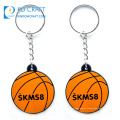 China fabricante de chaveiro de basquete esportivo em pvc macio e redondo personalizado com tamanho diferente